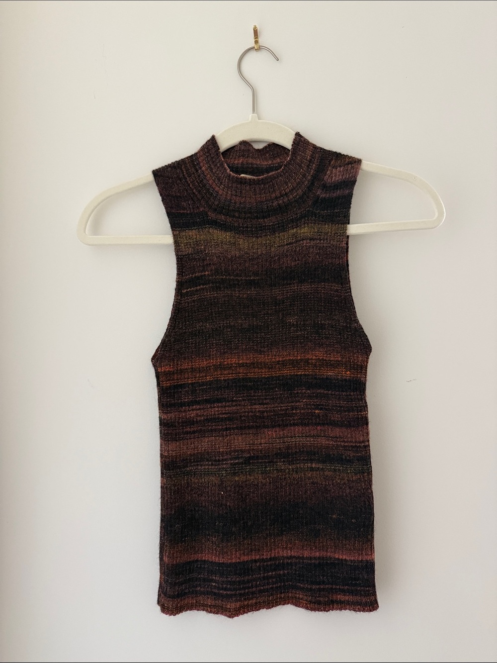 Paloma Wool Brown and Rust Striped Knit Vest
